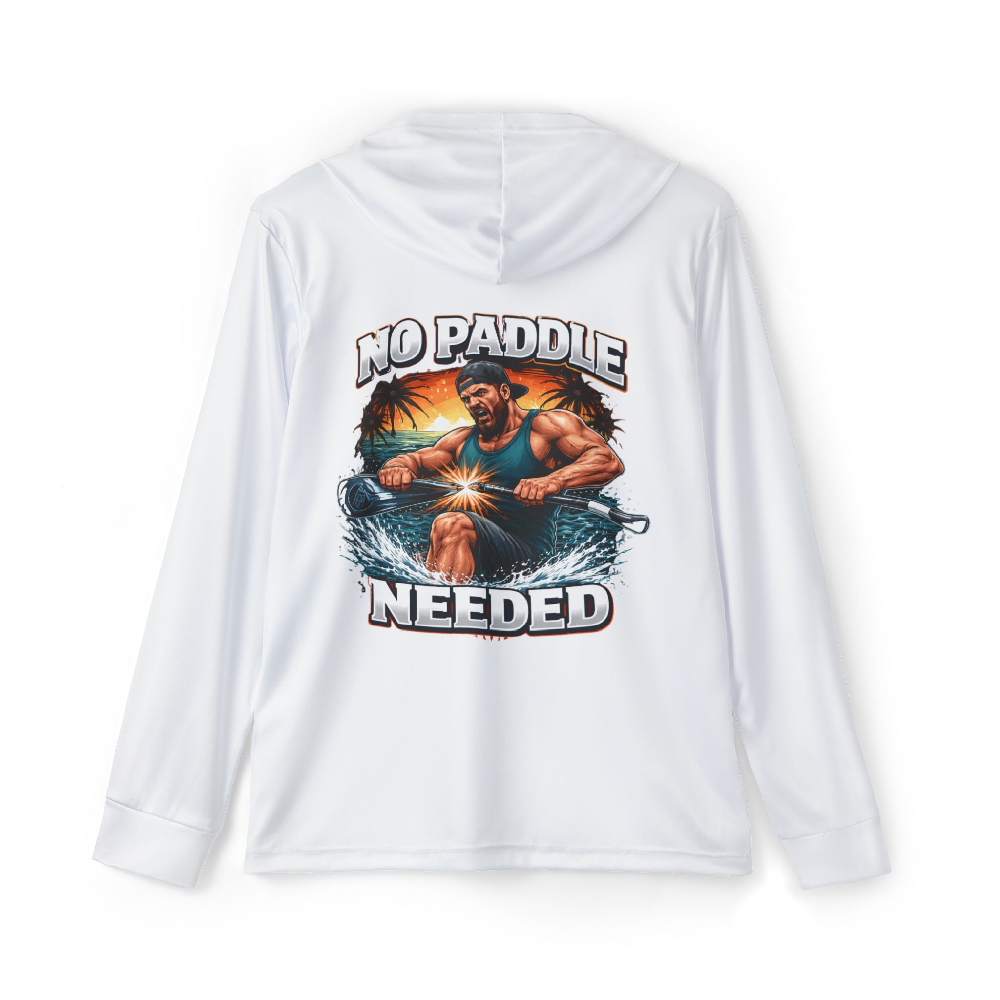 Men's Fishing Hoodie — "No Paddle Needed" Performance Warmup Top