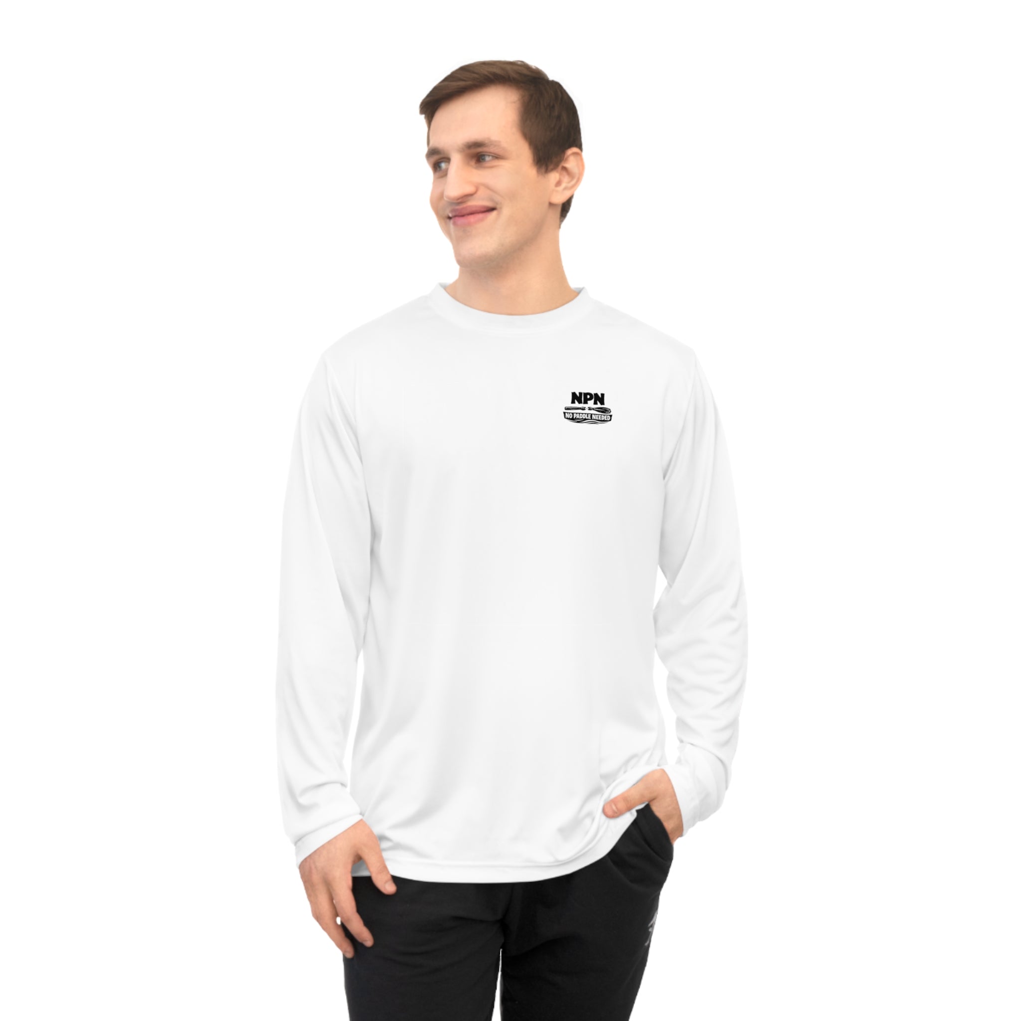 Performance Long Sleeve — "No Paddle Needed" King of the Sea Fishing Shirt