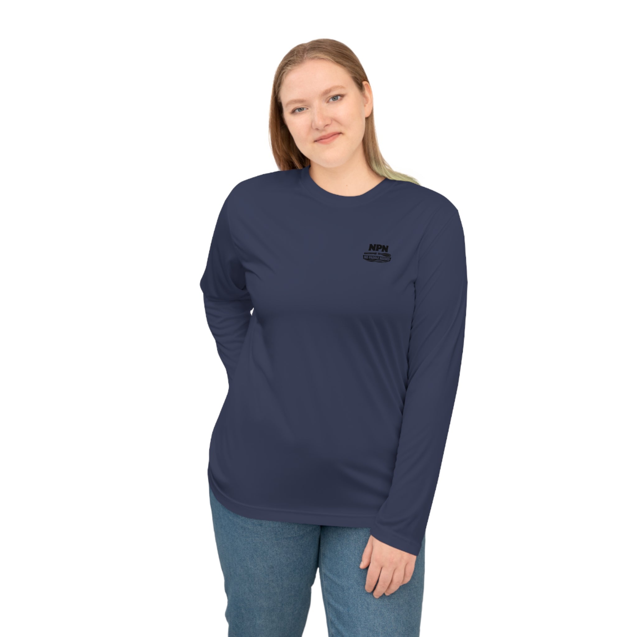 Performance Long Sleeve — "No Paddle Needed" King of the Sea Fishing Shirt